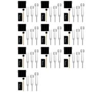 ISTOVO 10X Tuning Forks Set-128 Hz, 256 Hz, 512 Hz,Tuning Forks Perfect para Healing,Chakra,Sound Therapy,Keep Body, Mind y Spirit