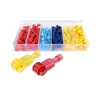 ISTOVO 120 Piezas/60 Pares de Terminales de Cable de Empalme RáPido T-Tap Autodesforrable con Desconexiones RáPidas Macho Completamente Aisladas de Nailon