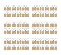 ISTOVO 120 Piezas de Madera En de Madera DIY de Madera Etiqueta Clave Accesorios de Madera Anti-Perdida Regalo