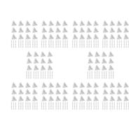 ISTOVO 120 Piezas de Soportes de Esquina de Acrílico Con Tornillos Semitransparentes Soportes de Abrazadera de Unión de ángulo Recto de 3 Orificios Transparentes