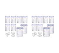 ISTOVO 16 Juegos de Recipientes de Pintura con Bola Mezcladora de Acero Inoxidable, Tazas de Almacenamiento de Pintura de Retoque para una Pintar la Pintura Sobrante, 1000 Ml