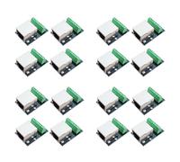 ISTOVO 16 Piezas RJ45 Ethernet Hembra Conector de Enchufe Placa de Ruptura, Placa de Conector de 2,54 mm Terminal Adaptador de Red Blindado