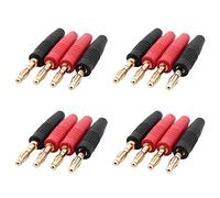 ISTOVO 16Pcs 4mm B7 24K Chapado En Cable de Altavoz Musical Pin de Alambre Conector de Conector Banana