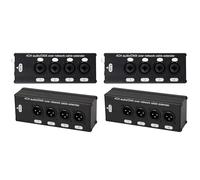 ISTOVO 2 Par de Extensores de Cable de Rojo de Audio y de 4 Canales, XLR de 3 Pines o 6,3 Mm, Extensor de SeñAl de Rojo DMX512 Macho + Hembra