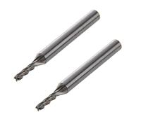 ISTOVO 2 Piezas 3mm x 6mm x 12mm x 60mm 4 Flautas HSS AL Herramienta Cortador Fresa de Extremo
