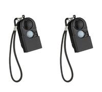 ISTOVO 2 Piezas Camping Travel Portable Mini PIR Sensor de Movimiento Infrarrojo Detector Alarma 120DB InaláMbrico Seguridad para el Hogar Antirrobo