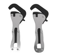 ISTOVO 2 Piezas de Mini Llave de Tornillo de Banco para Tubos Cortos, Mini Llave Corta, Mini Llave Autoajustable, Llave Multifuncional Portátil