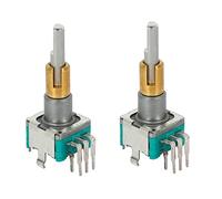ISTOVO 2 Piezas EC11EBB24C03 Codificador de Doble Eje con Interruptor 30 NúMero de Posicionamiento 15 Manija de Punto de Pulso 25Mm