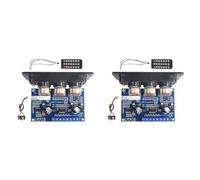 ISTOVO 2 placas amplificadoras digitales BT5.0 de 2.1 canales + cable AUX + control remoto 2 x 25 W + 50 W subwoofer clase D