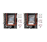 ISTOVO 2 placas base X99H + CPU E5 2666 V3 + cable de conmutación + kit de cable SATA LGA2011-V3 DDR3X4 ranura RAM M.2 NVME PCI-E 3.0 X16 SATA3.0
