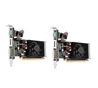 ISTOVO 2 tarjetas gráficas HD7450 de 64 bits, 2 GB, GDDR3, PCI-E 2.0 X16, compatible con tarjeta de video VGA DVI-I para AMD Radeon HD 7450 2G