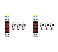ISTOVO 2 unidades de montaje en riel DIN trifásico, medidor de corriente mini modular, indicador de medidor de corriente LED, detector de pantalla digital amperímetro