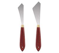 ISTOVO 2 unidades de raspador de pintor, cuchillo de pintura inoxidable, raspador de mezcla, , cuchillo para pintar arte