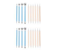 ISTOVO 20 Piezas Herramientas de Punteado Estilo bolta para Pintura de Rock Mandala, Artesania de Arcilla de Ceramica