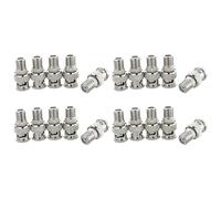 ISTOVO 20Pcs Adaptador de Conectador Coaxial de Enchufe de BNC de Macho A F Hembra para Camara del CCTV