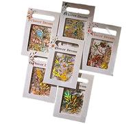 ISTOVO 240 Piezas de Pegatinas BotáNicas de LáMina Dorada con Fondo Transparente, Pegatinas HolográFicas de Flores de Eucalipto para áLbumes de Recortes