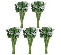 ISTOVO 250 Piezas Tallos de Flor Rosa Artificial Falsa para DIY Ramo Hecho A Mano Flor Hoja DecoraciÓN de Hogar Casa