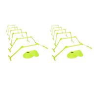 ISTOVO 2Conjunto Juego de Conos y Vallas Ajustables Vallas de Agilidad Conos de Disco para Deportes de FúTbol Entrenamiento de Velocidad PlioméTrica