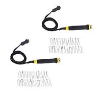 ISTOVO 2Pieza Electrocauterización Pluma Pirograbadora Manejar Soldadura Punta 46 Piezas para Calabaza, Tablón, Corteza