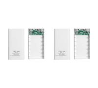 ISTOVO 2X 18650 Caja de Banco de Energía de Batería 5V 2.1A Pantalla LCD 20000MAh Tablero de Alimentación para 6X18650 Batería DIY Caja de Banco de Energía ()