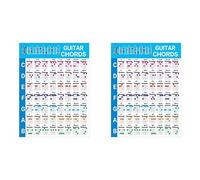 ISTOVO 2X Acordes de Práctica de Guitarra Acústica Tabla de Escalas Diagrama de Digitación de Acordes de Guitarra Lecciones Música para Principiantes de Guitarra, S