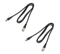 ISTOVO 2X BNC Macho A Hembra del Enchufe CCTV Cable de Extension Coaxial de 3,3 Pies de Negro