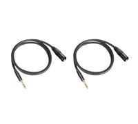 ISTOVO 2X Cable de Micrófono Estéreo de Audio Macho una XLR Macho de 6,35 mm y 1/4 de Pulgada - Cable de Micrófono de Altavoz Balanceado Macho una XLR Macho, 3 Metros