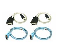 ISTOVO 2X Cable de Red RJ45 Cable Serial Rj45 Una DB9 y RS232 Una USB (2 En 1) Adaptador Ethernet CAT5 Cable de Consola LAN