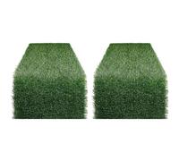 ISTOVO 2X Camino de Mesa de Hierba de 12,0 X 72,0 Pulgadas, DecoracióN de Mesa Artificial Verde para Bodas, Fiestas de CumpleañOs, Banquetes, Baby Shower
