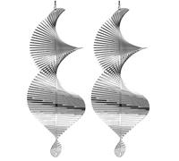 ISTOVO 2X Carillón de Viento de Metal en Espiral para Colgar Al Aire Libre, Carillón de Viento en Espiral 3D, Decoración Colgante para Jardín y Patio Trasero