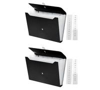 ISTOVO 2X Carpeta de Archivos Expandible, Organizador de Archivos en AcordeóN de 13 Bolsillos, Organizador de Recibos de Documentos en Papel TamañO Carta A4