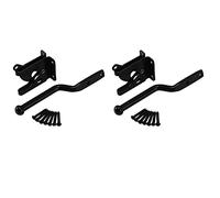 ISTOVO 2X Cerradura de Puerta con Cerradura AutomáTica Palanca de Fuerza Pesada AutomáTica Cerradura de Puerta para Cerco de Madera Cierres de Puerta Acero Negro