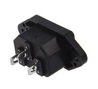 ISTOVO 2X Conector Entrada de Alimentacion Panel PCB IEC 320 C14 Macho 3 Pines