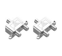 ISTOVO 2X Divisor de Cable Coaxial Digital de 2 Vías 5-2400 MHz, Compatible con RG6, Funciona con Conexiones de TV Analógicas/Digitales E Internet