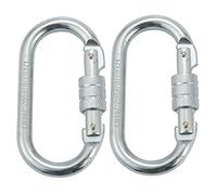 ISTOVO 2X Hebilla de Seguridad de Acero de Aleacion 25Kn de Forma O Mosqueton de Escalada en Profesional Hebilla