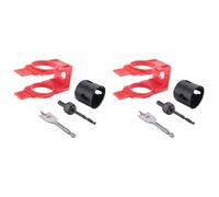 ISTOVO 2X Kit de Instalación de Cerradura de Puerta, Kit de Perforación de Orificios de Puerta para Cerrojos y Cerraduras con Plantilla de Guía, Perforadora