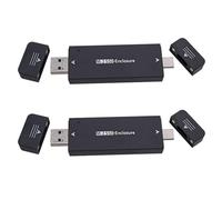 ISTOVO 2X M.2 SSD-Enclosure USB 3.1 Type C Hard Disk Enclosure External Hard Drive Enclosure Case para 2230 2242 para/Linux