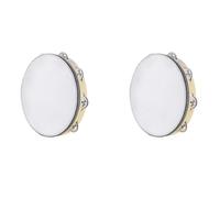 ISTOVO 2X Pandereta para Adultos 10 Pulgadas Tambor de Mano Campana Abedul Metal Jingles Percusión Regalo Instrumento Musical Educativo