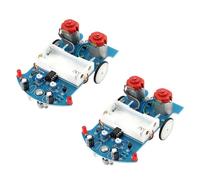 ISTOVO 2X PráCtica de Soldadura Kit de ElectróNica de Aprendizaje Kits de Proyecto de Coche Inteligente Pista de Seguimiento RCar Kit de Bricolaje Kit ElectróNico de Bricolaje