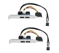 ISTOVO 2X Puerto Dual A 5V 12V Potencia sobre Esata Adaptador de Puerto USB Convertir Tarjeta de Conversión de Expansión Conectar A 2,5 Pulgadas 3,5 Pulgadas Disco Duro