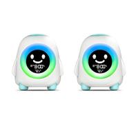 ISTOVO 2X Reloj Despertador para NiñOs, Reloj Despertador para NiñOs, Entrenador de SueñO para Despertar, Luz Colorida, Temporizador de Siesta