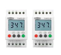 ISTOVO 2X Riel DIN Trifásico Ajustable Bajo Protector de Sobretensión Relé de Protección de Secuencia de Monitoreo de Voltaje