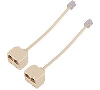 ISTOVO 2X RJ11 6P4C Enchufe de 2 vias para Adaptador de Divisor de de Conector de telefono
