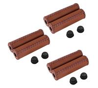 ISTOVO 3 Pair Manillar de Bicicleta de Vintage Puños de Agarre Grips Color de La Cubierta: Marrón
