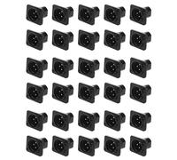ISTOVO 30 Piezas XLR Macho Clavija Conector Montado En Panel de Terminal Recto