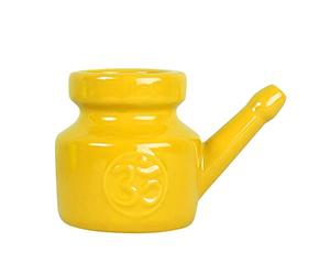 ISTOVO 350 ml de cerámica Neti tarro limpiador nasal olla de tubo de fuga duradera para narices nasales mojados HOMBRES Mujeres,
