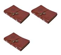 ISTOVO 3X Cuaderno Retro del Diario de Personalidad de Notas de Carpeta de Anillas Marron S