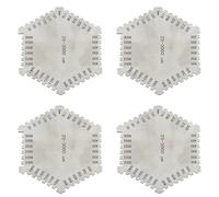 ISTOVO 4X Instrumento de Peine de PelíCula HúMeda Hexagonal de Acero Inoxidable de Alta PrecisióN Medidor de Espesor de Diafragma HúMedo de Acero Inoxidable