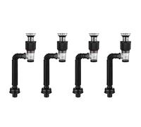 ISTOVO 4X Kit de Drenaje para de Baño con Trampa en P Flexible y Expandible, Tubo de Drenaje para, Tubo de Drenaje para de Baño Antiolor