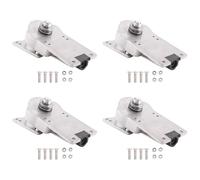 ISTOVO 4X Llegada Surf Skate Trucks Alloy 7-Pulgada Land Tabla de Surf Base de Soporte de Patineta Negro C7 Puente Soporte de Resorte, Plata